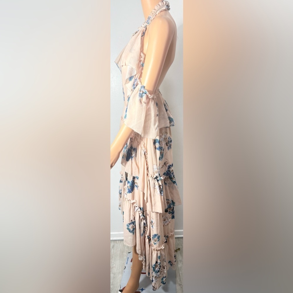 Ulla Johnson Blue Floral High Low Dress - Picture 4 of 16